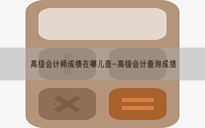 高级会计师成绩在哪儿查-高级会计查询成绩