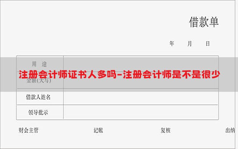注册会计师证书人多吗-注册会计师是不是很少